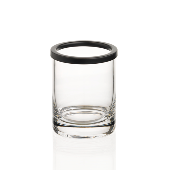 Kristallglas Becher mit schwarz-mattem Rand