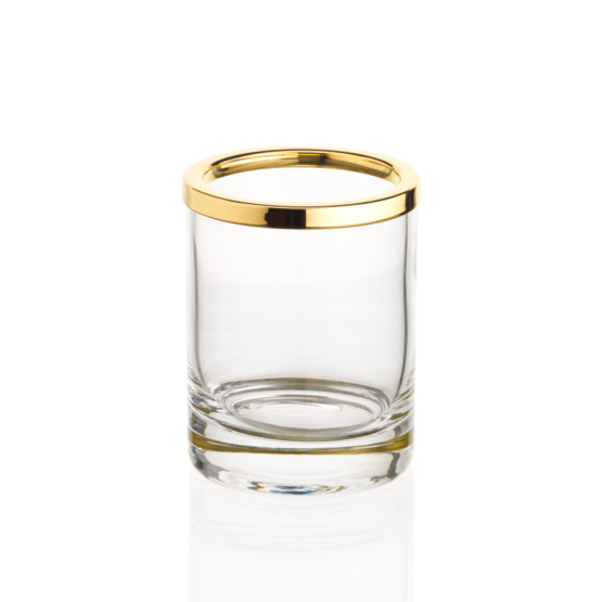 Kristallglas Becher mit 24 Karat vergoldetem Rand