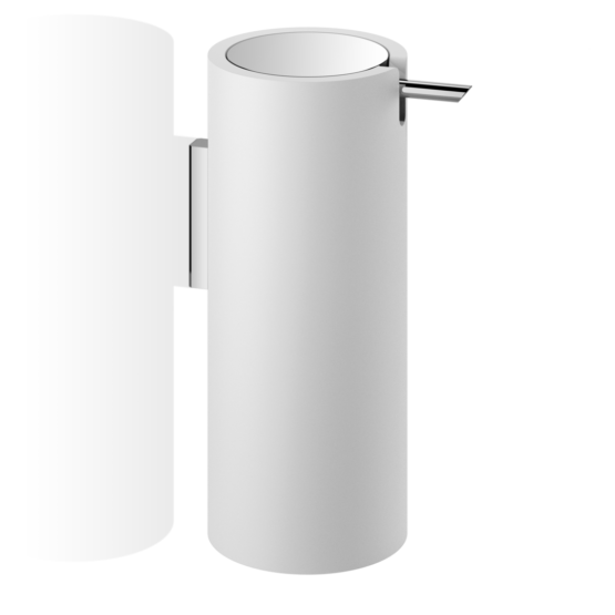 Soap dispenser STONE white matt chrome wall mounting