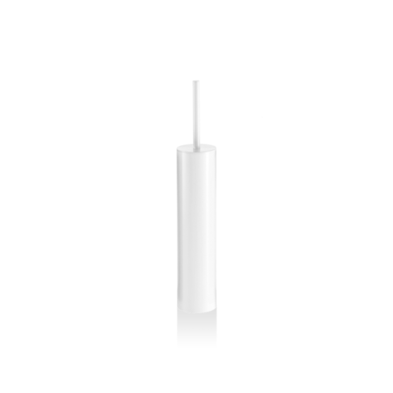WC-Bürstengarnitur aus Messing pulverbeschichtet in Weiß matt von Decor Walther aus der Serie MIKADO