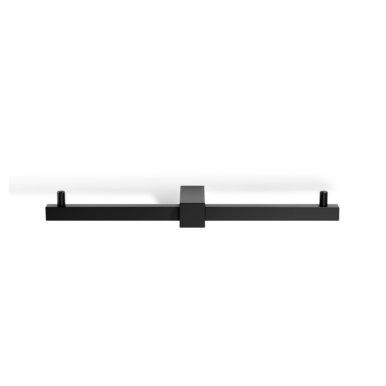 Toilettenpapierhalter aus Messing pulverbeschichtet in Schwarz matt von Decor Walther aus der Serie CORNER