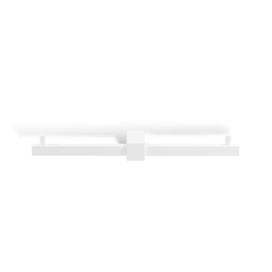Toilettenpapierhalter aus Messing pulverbeschichtet in Weiß matt von Decor Walther aus der Serie CORNER
