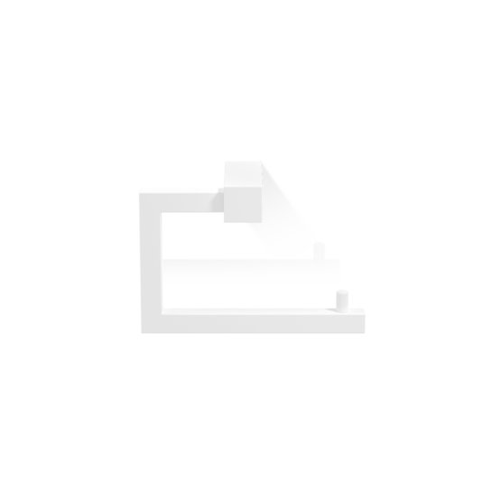 Toilettenpapierhalter aus Messing pulverbeschichtet in Weiß matt von Decor Walther aus der Serie CORNER