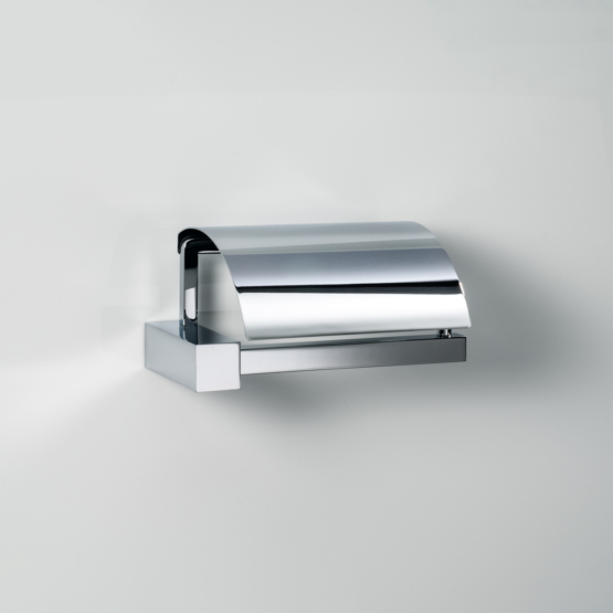 Toilettenpapierhalter aus Messing verchromt in Chrom von Decor Walther aus der Serie CORNER