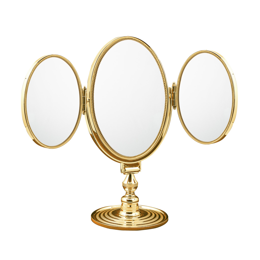 Kosmetikspiegel 3-teilig METALL | Cristal & Bronze