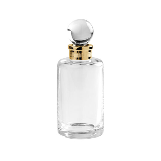 Luxus Parfümflasche aus Kristallglas und Messing in Gold von Cristal & Bronze aus der Serie Cristallin Cisele