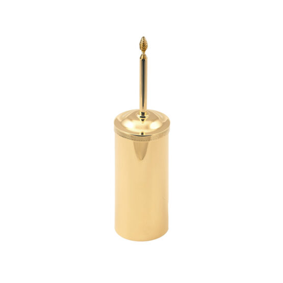 Luxus Toilettenbürstenhalter aus Messing in Gold aus der Serie FS01 von Cristal & Bronze