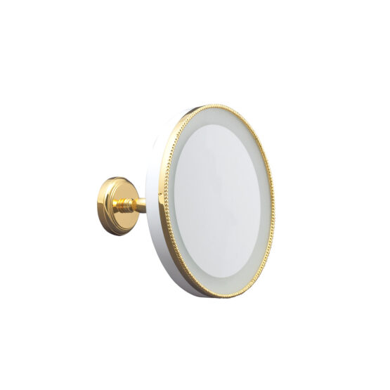 Luxus Wandkosmetikspiegel aus Messing in Gold aus der Serie FS01 von Cristal & Bronze