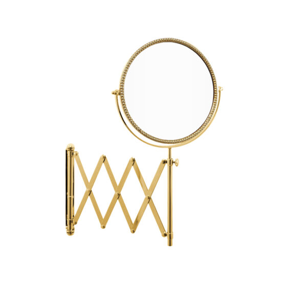 Luxus Wandkosmetikspiegel aus Messing in Gold aus der Serie FS01 von Cristal & Bronze