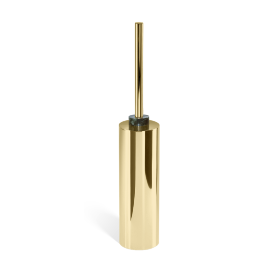 Brass and Marble Toilet Brush Holder in Gold and Green by Decor Walther from the Century series