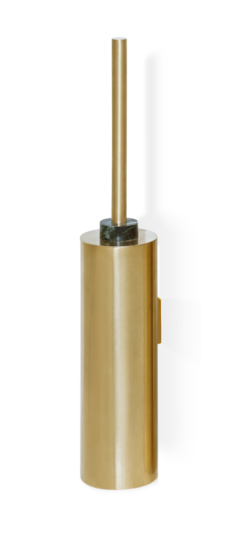 Brass and Marble Toilet Brush Holder in Gold matt and Green by Decor Walther from the Century series