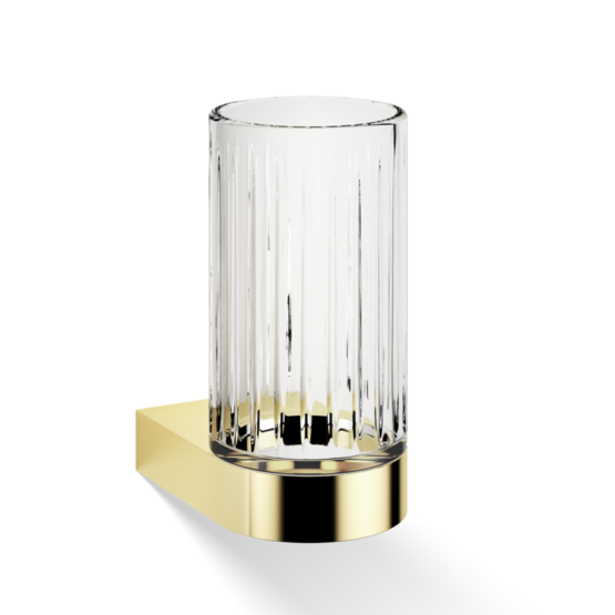 Brass and Crystal glass Wall Mounted Tumbler in Gold by Decor Walther from the Century series