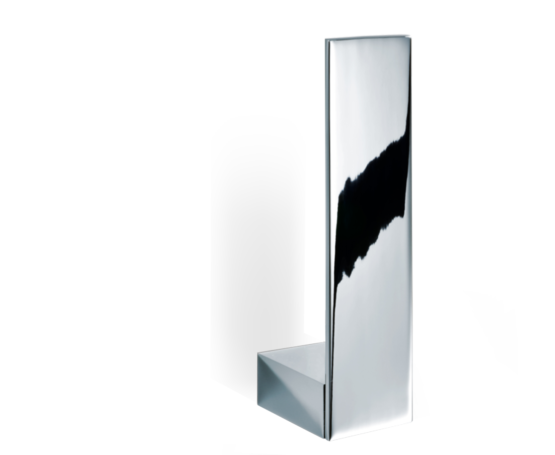 Brass Spare Toilet Roll Holder in Chrome by Decor Walther from the Brick series