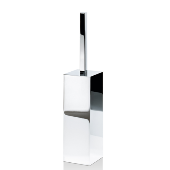 WC-Bürstengarnitur aus Messing in Chrom von Decor Walther aus der Serie Cube