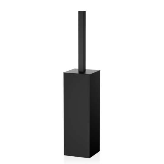 WC-Bürstengarnitur aus Messing in Schwarz matt von Decor Walther aus der Serie Cube