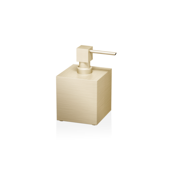 Seifenspender aus Messing in Gold matt von Decor Walther aus der Serie Cube