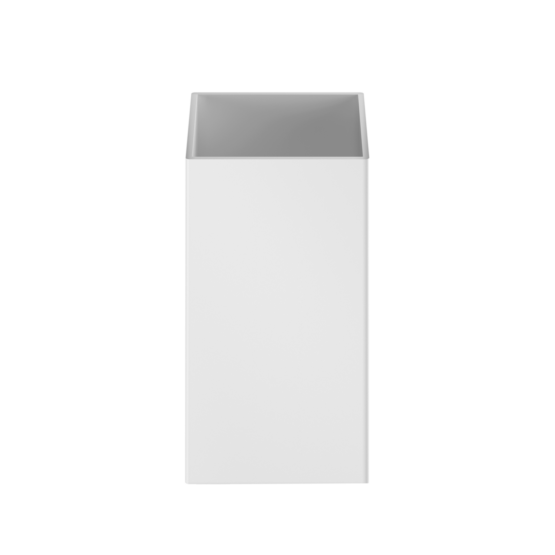 Zahnputzbecher aus Messing in Weiß matt von Decor Walther aus der Serie Cube