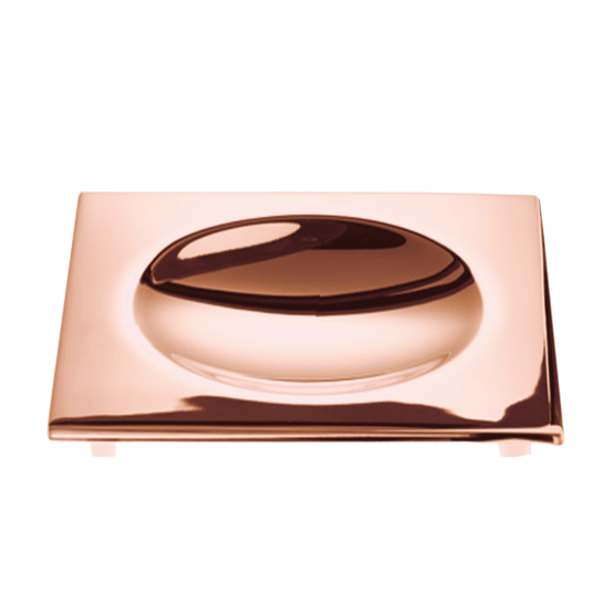Brass Soap Dish in Rose gold by Decor Walther from the Cube series