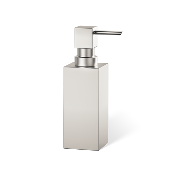 Brass Soap Dispenser in Nickel satin by Decor Walther from the Cube series