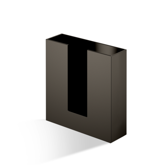 Wattestäbchen-Behälter aus Messing in Dunkelbronze von Decor Walther aus der Serie Cube