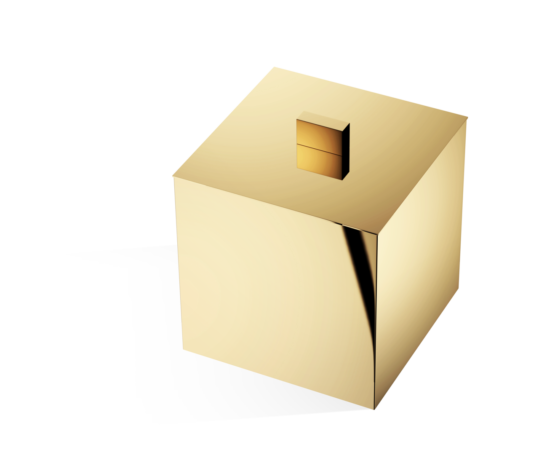 Brass Storage Box in Gold by Decor Walther from the Cube series