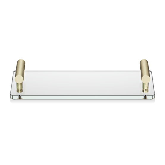 Brass and Glass Vanity Tray in Gold matt by Decor Walther from the Club series