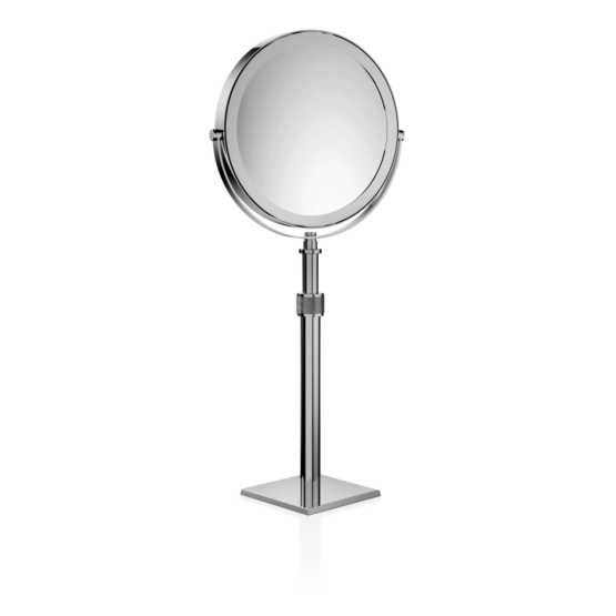 Brass Makeup Mirror in Chrome by Decor Walther from the Cube series