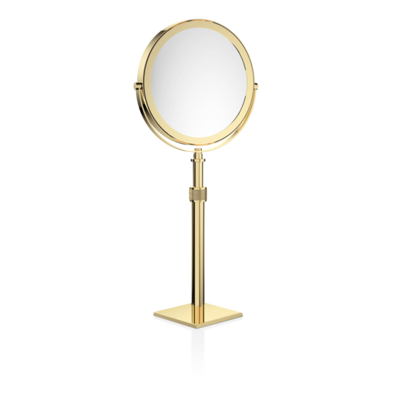 Brass Makeup Mirror in Gold by Decor Walther from the Cube series
