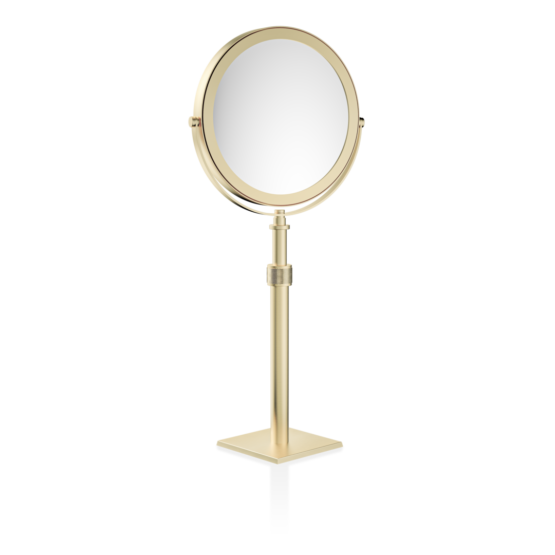 Brass Makeup Mirror in Gold matt by Decor Walther from the Cube series