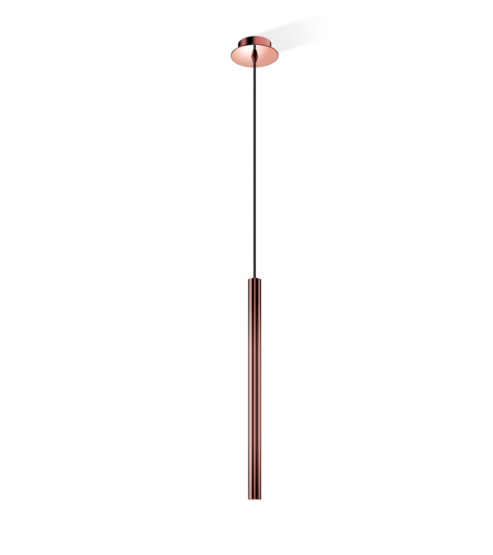 LED-Pendelleuchte aus Messing in Roségold von der Badezimmerbeleuchtung von Decor Walther