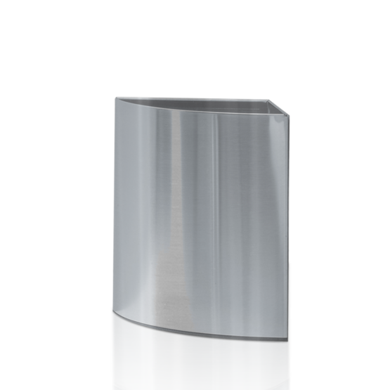 Corner Wastebasket made of Stainless steel in Stainless steel matt by Decor Walther