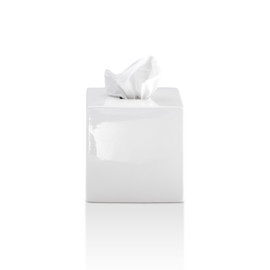 Papiertuchbox aus Porzellan in Weiß glänzend von Decor Walther