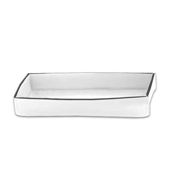 Vanity Tray made of Real leather in Snow-white by Decor Walther
