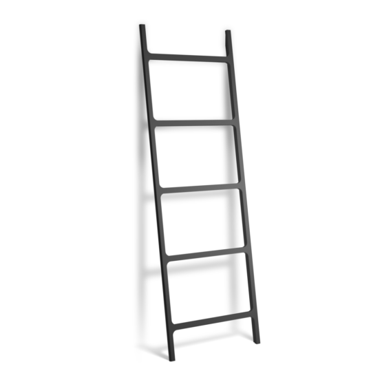Towel Ladder made of Solid surface in Black matt by Decor Walther
