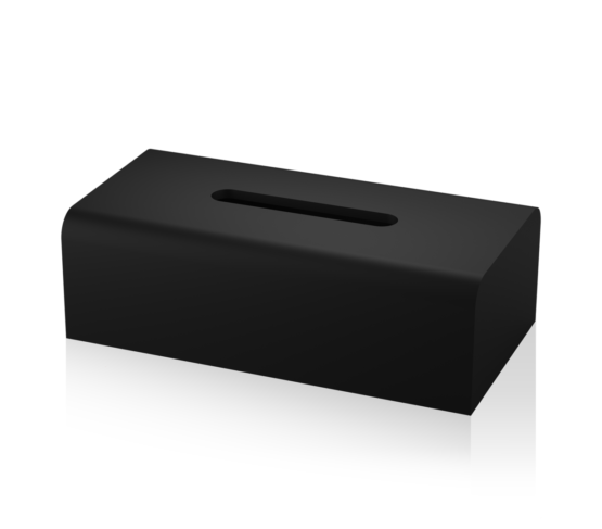 Paper Towel Box made of Solid surface in Black matt by Decor Walther