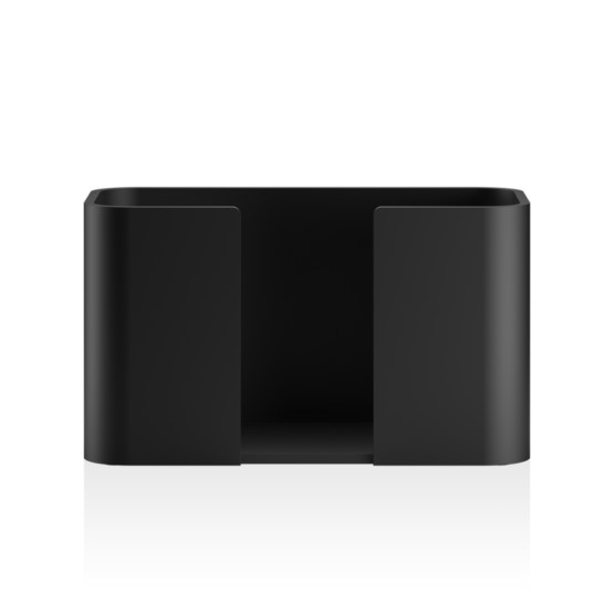 Stand-Papiertuchbehälter aus Mineralwerkstoff in Schwarz matt von Decor Walther